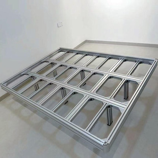 Suspended Bed Master Bedroom Double Bed Modern Simple Bedsideless Aluminum Profile Frame Aluminum Tatami Row Frame Suspended Bed
