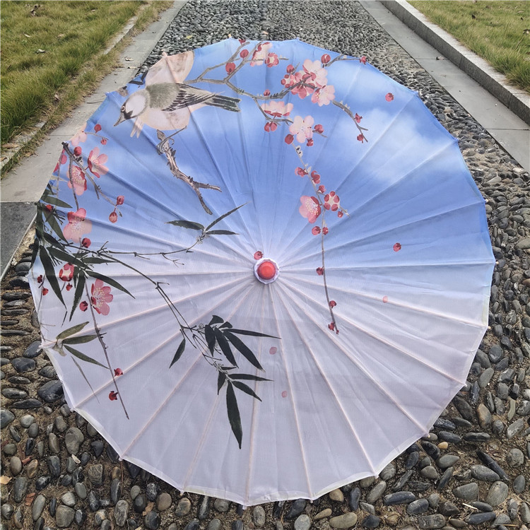 Hanfu fotografía apoyos paraguas artesanía clásica paraguas de papel engrasado Paraguas de baile de estilo chino paraguas de borla de estilo antiguo traje antiguo