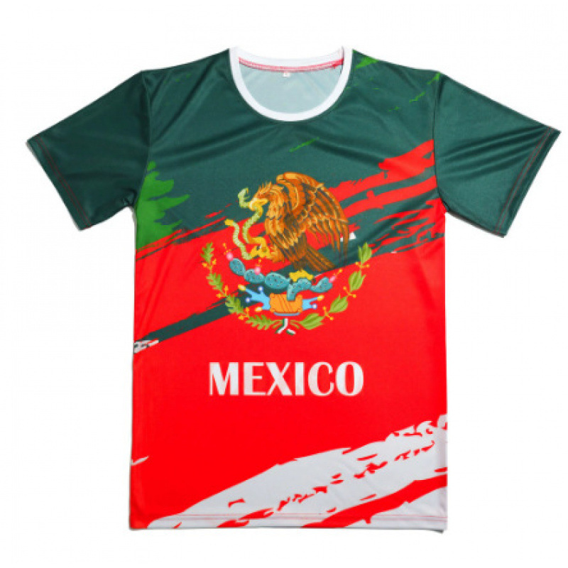 Comercio exterior transfronterizo AliExpress TK venta caliente impresión digital 3D camiseta de hombre manga corta casual serie mexicana blusa