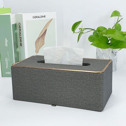 Light luxury fashion tissue box, creative household high-end leather tissue box, dining table coffee table paper tissue box can be added with LOGO