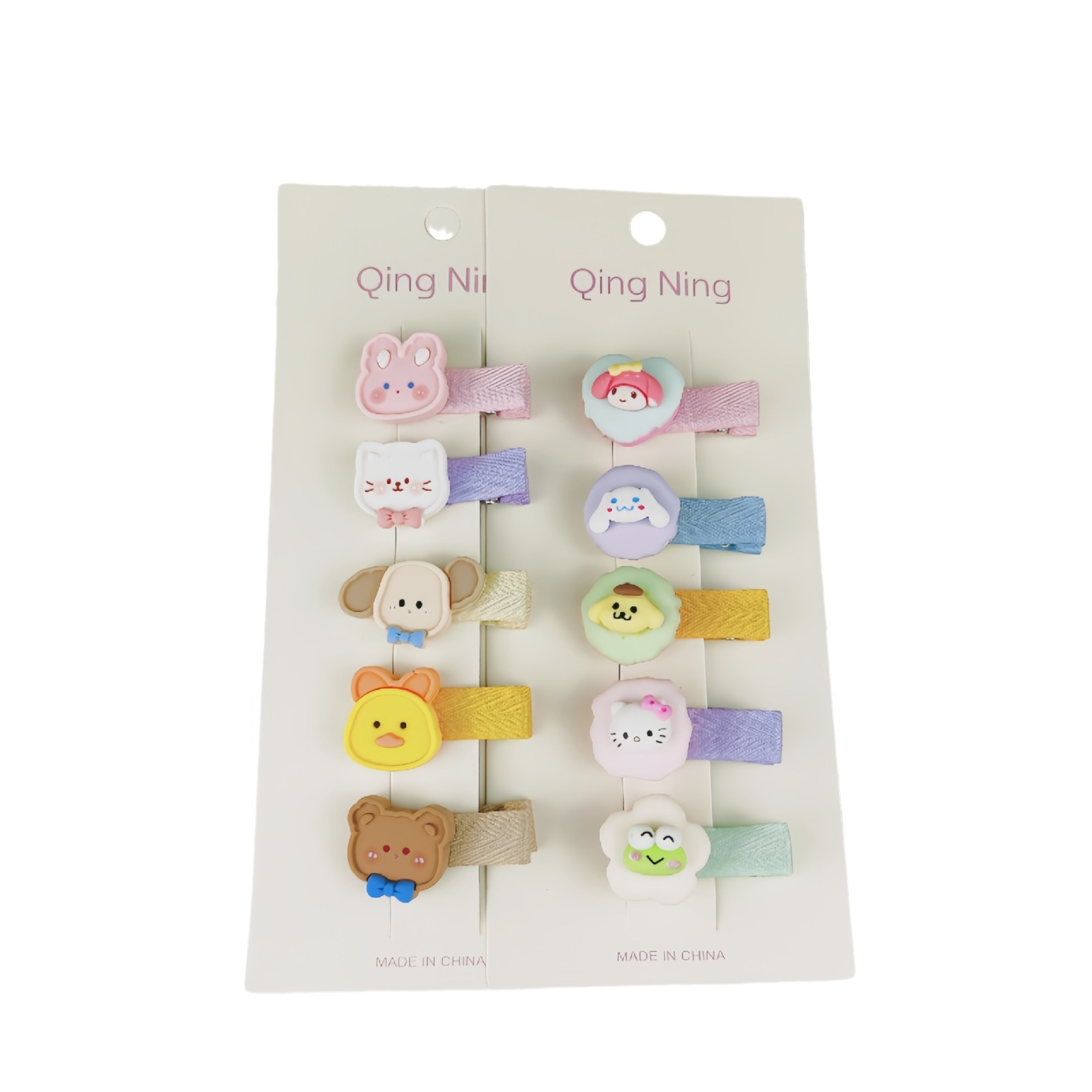 Cutie todo incluido niño cabello clip boquilla de dibujos animados animales frutas flores corbata fijación de bordes clip cabello seguro