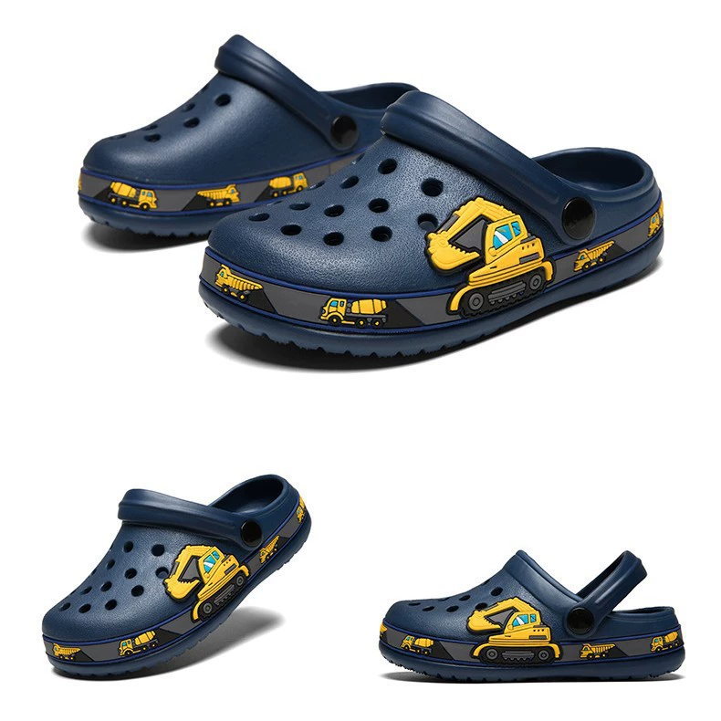 Трансграничные мальчики и девочки Баотоу пещерная обувь детская садовая обувь мультфильм пляжная обувь летняя детская пещерная обувь оптом