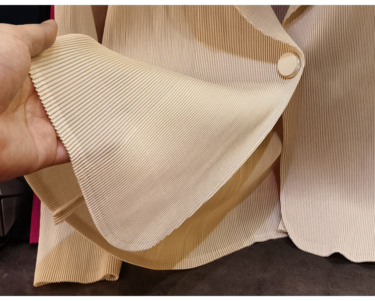 Áo blazer nữ một nút xếp ly tay dài cao cấp mùa xuân hè — Màu tím, Màu đỏ hoa hồng, Màu hồng, Màu xanh lá chi tiết 42