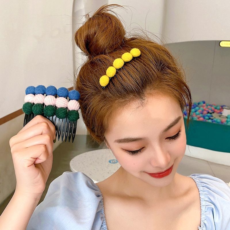 Estilo coreano peine de pelo insertar peine horquilla al por mayor cabeza trasera horquilla rota acabado artefacto flequillos horquilla lateral clip femenino