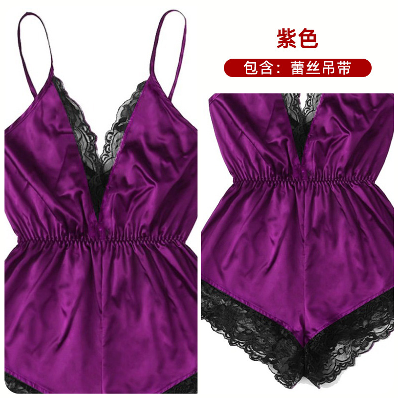 Amazon popular europeo y americano nuevo hogar desgaste de moda cómodo encaje pijamas traje en stock L1124