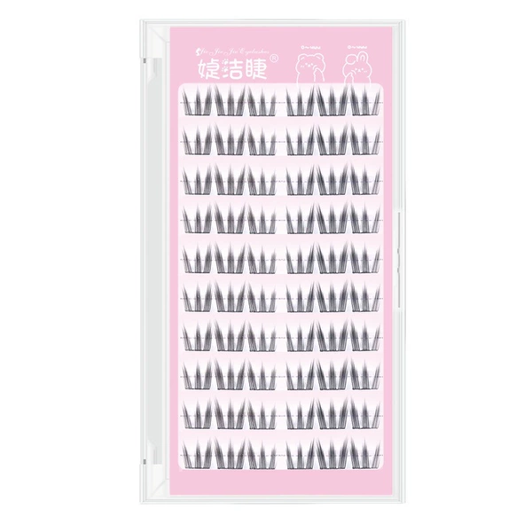 ✿Glue-free✿10 rows and 60 clusters of cat claws on eyelashes 10-14mm