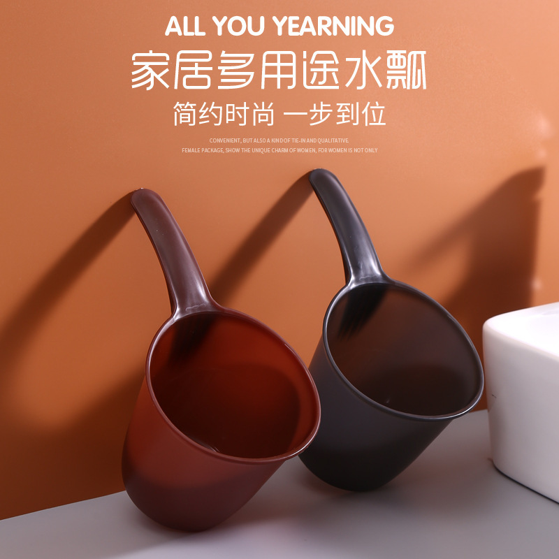 新款水瓢塑料水舀子家用厨房长柄儿童沐浴洗头洗澡杯舀水勺水漂