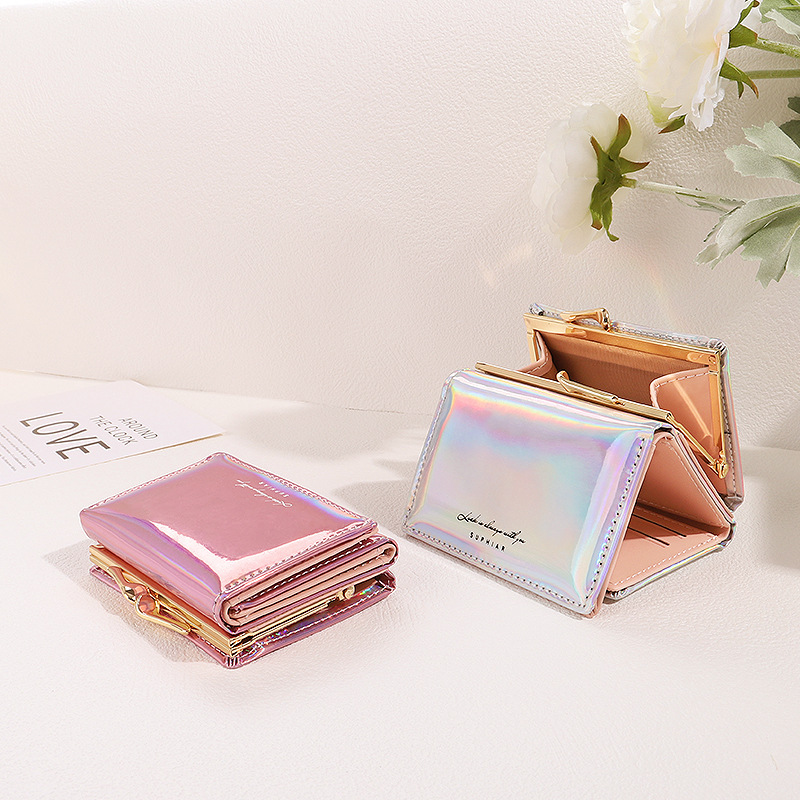 Southeast Asia Cross-border Explosions Women's Card Bag PU Laser High-end Sense Coin Purse Fashion Personalized Multi-function Wallet Southeast Asia Cross-border Explosions Women's Card Bag PU Laser High-end Sense Coin Purse Fashion Personalized Multi-function Wallet