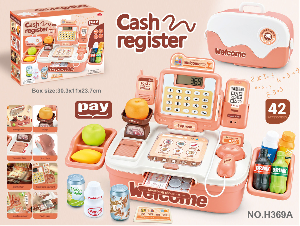 Caja registradora de supermercado transfronterizo juguetes de puzzle para niños caseros cajas caseras para niños juguetes caseros para niños y niñas