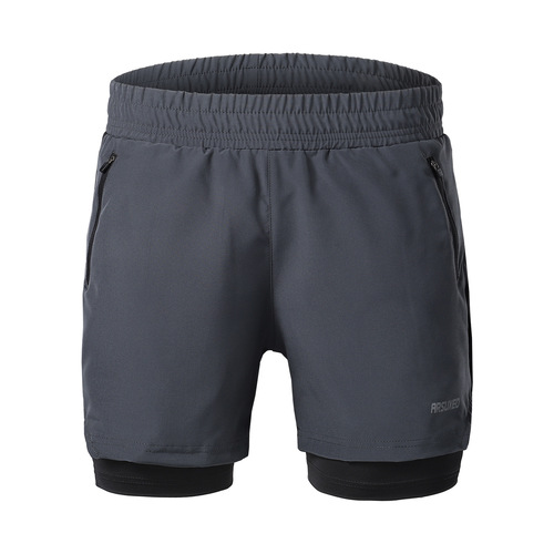 Three-point loose (with inner mesh) breathable marathon fitness running shorts B191