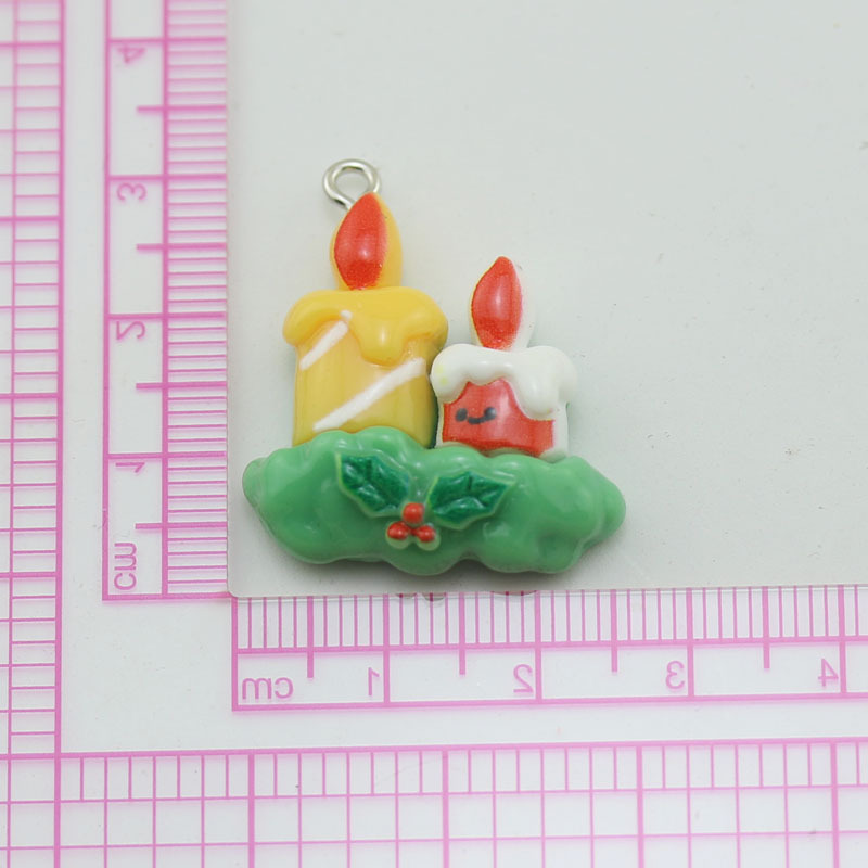 Accesorios de la joyería de bricolaje 2024 nueva resina árbol de Navidad Santa Claus muñeco de nieve SERIE DE Navidad colgante