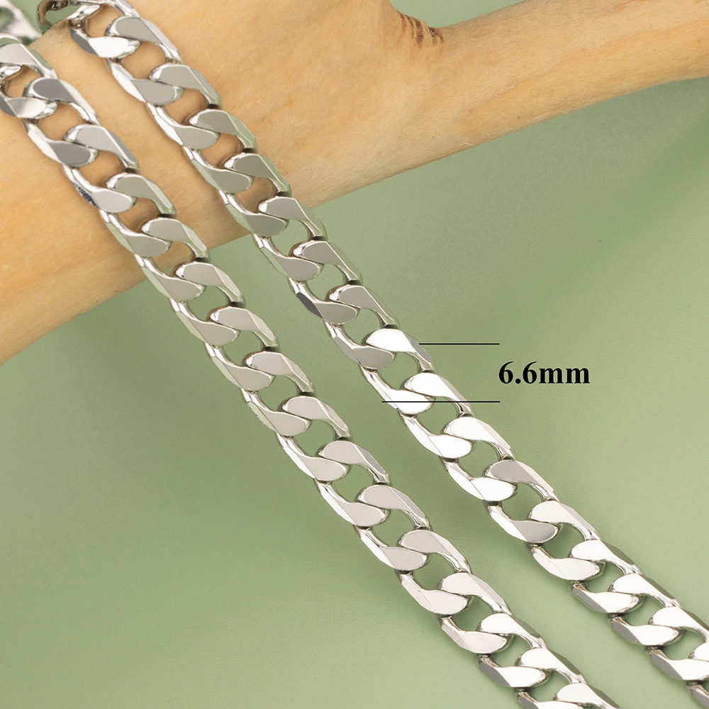 Copper Material 1 Piece Copper 18K Gold Plated Cuban Link Chain Curb Chain Polished 5mm  Jewelry Accessories