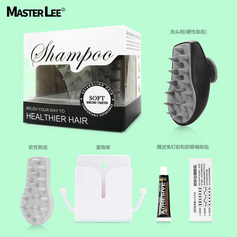 New Silicone Shampoo Brush Men's and Women's Bathing Scalp Cleaning Brush Shampoo Artifact Head Scratch Massage Shampoo Comb