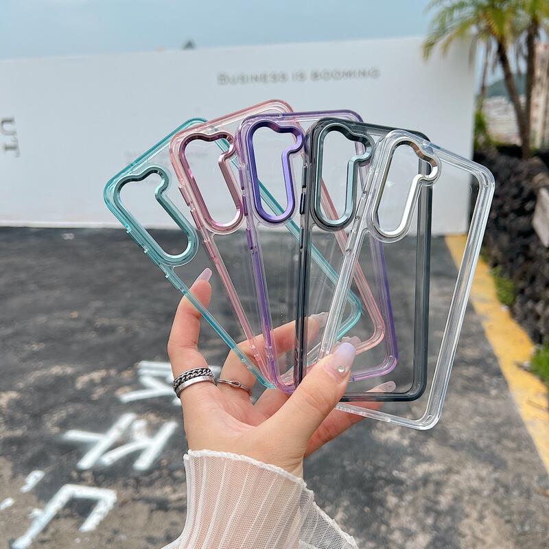 Suitable for Samsung S26Ultra Simple Transparent S25 Mobile Phone Case S24+ Cross-Border Metal A57 All-Inclusive Anti-Fall Protection for Men and Women Suitable for Samsung S26Ultra Simple Transparent S25 Mobile Phone Case S24+ Cross-Border Metal A57 All-Inclusive Anti-Fall Protection for Men and Women