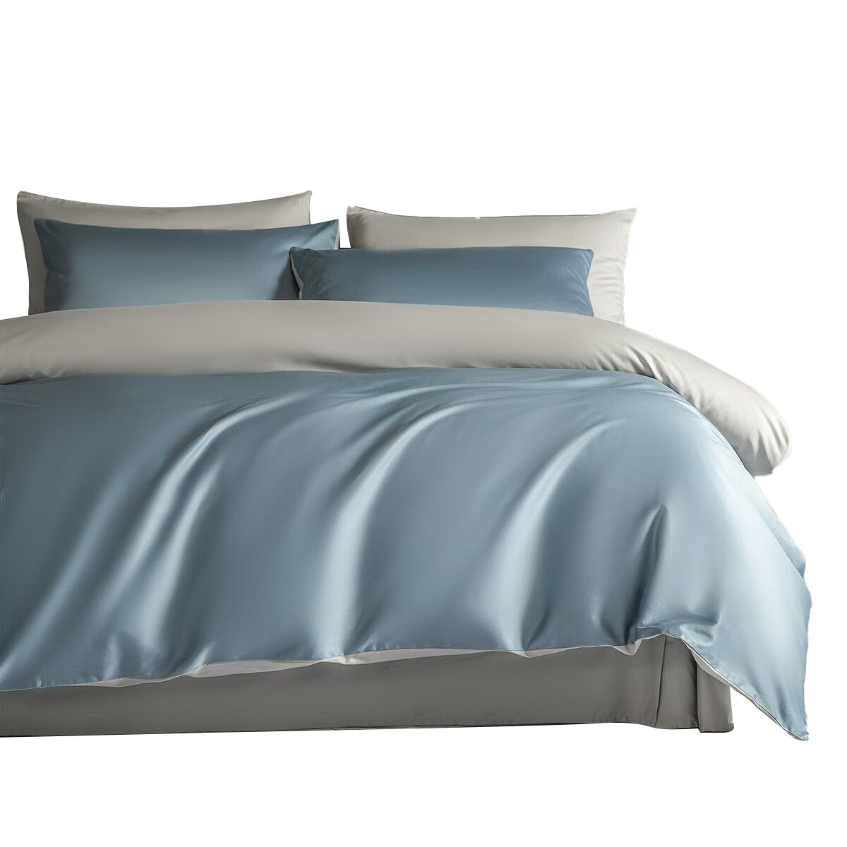 100 piezas de cama de algodón satinado de cuatro piezas sábanas de edredón de algodón de fibra larga de Xinjiang