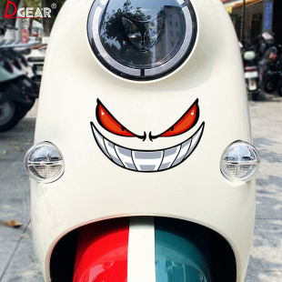 Devil Smiling Eyes Car Scratches Personalized Creative Electric Vehicle Locomotive Locomotive Waterproof Reflective Patch Paper
