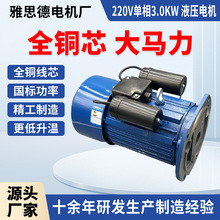 单相电机3kw大功率纯铜全铜异步电动机马达220v家用小型异步电机