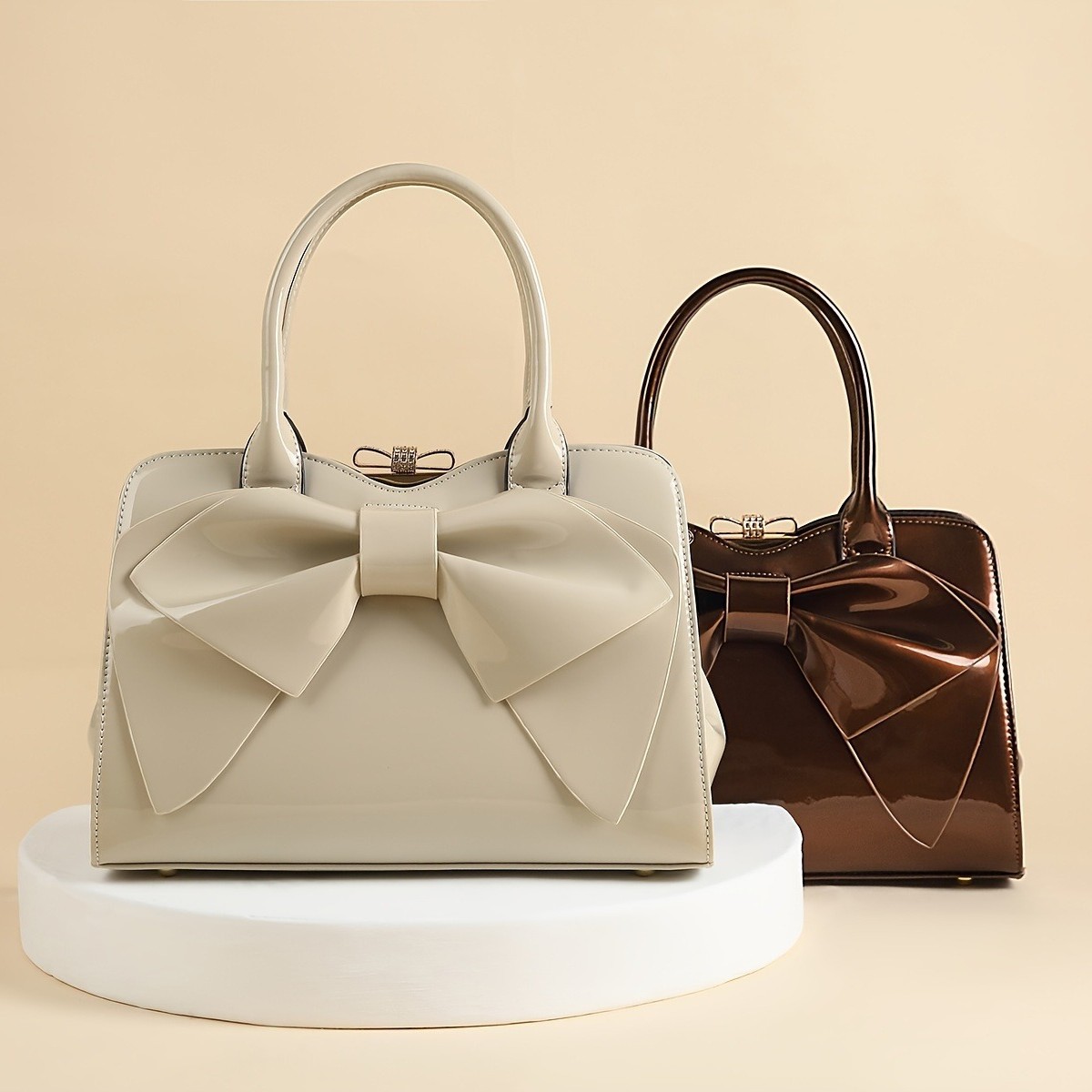 2025 bolsos de mujer nueva bolsa de moda, bolsos de mujer de cuero esmaltado, bolsos de hombro, bolsos de brazo mini