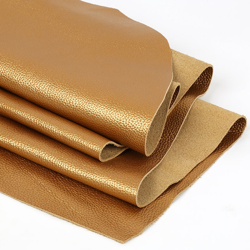 沙发皮料整张玫瑰金色头层牛皮欧式圆凳椅子床头软包珠光皮革面料