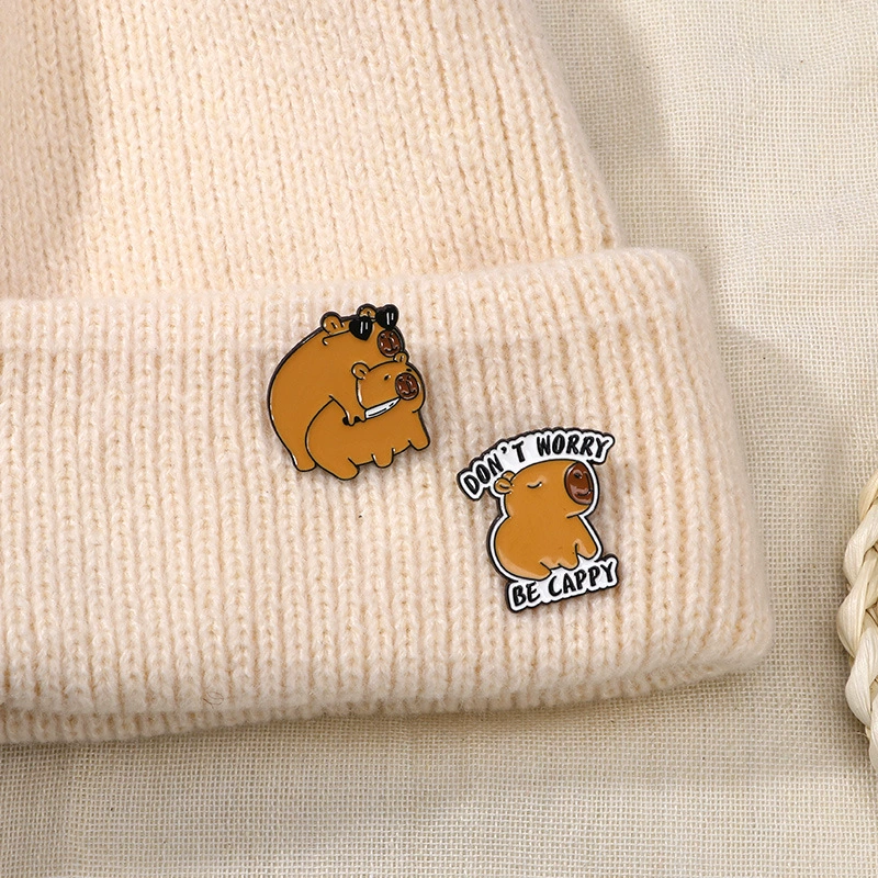 Creative cartoon badge, metal backpack, bag accessory