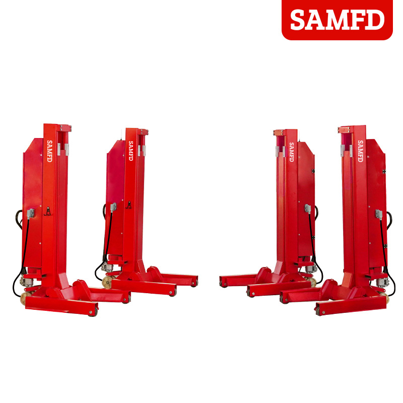 Elevador de cuatro columnas móvil de soporte neumático elevador de mantenimiento de automóviles de autobús camión equipo hidráulico de camión