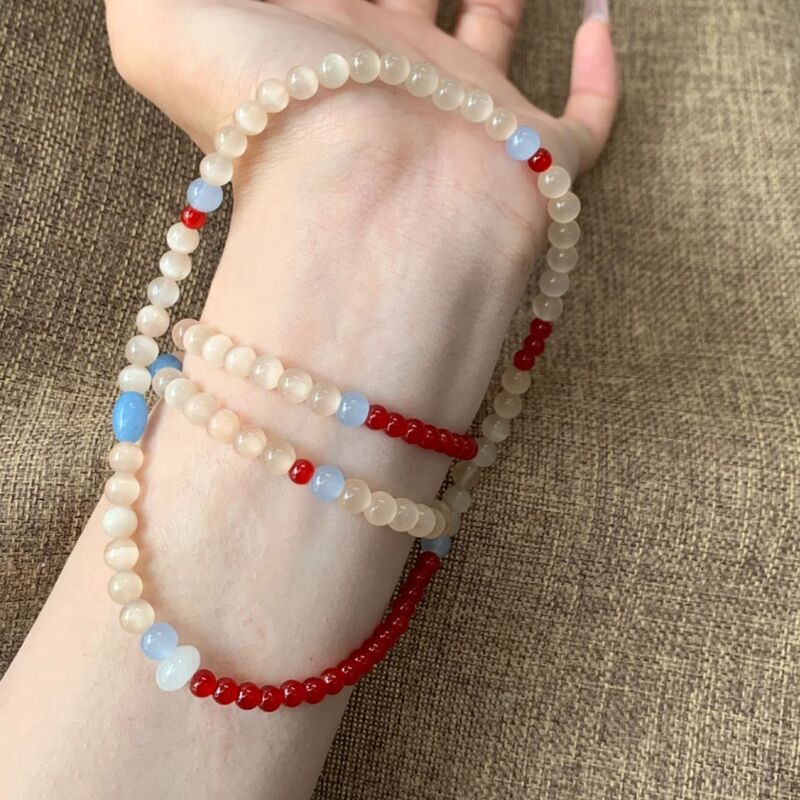 New Chinese-Style National Style Color-Blocked Beaded Bracelet for Women, Ins Niche Design, Retro Elegant, Brightening Complexion, Friendship Jewelry New Chinese-Style National Style Color-Blocked Beaded Bracelet for Women, Ins Niche Design, Retro Elegant, Brightening Complexion, Friendship Jewelry