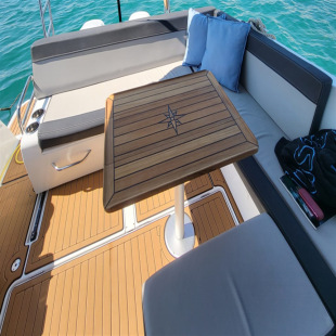 Sliding folding teak tabletop star pattern 340/580x800mm Yacht RV marine accessories