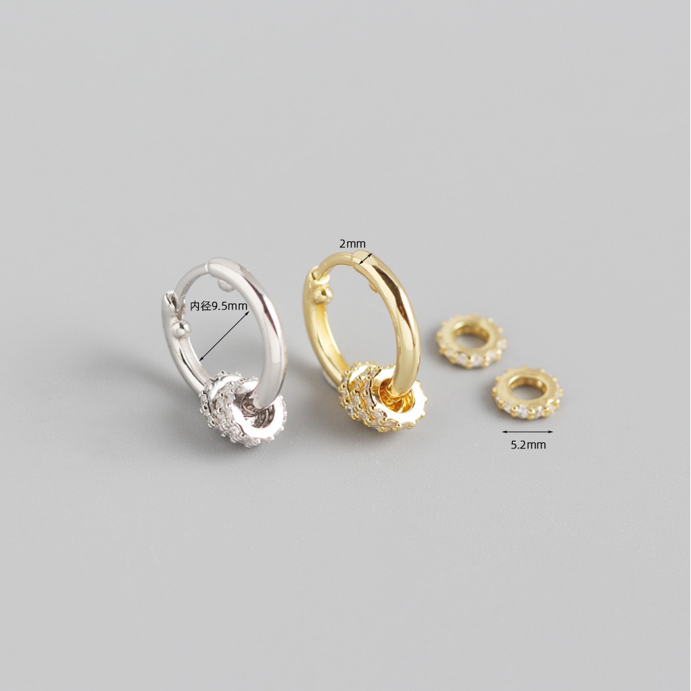2021 New Japanese and Korean Light Luxury One Style for DualWear Activity Diamond Ring Transfer Beads Temperament Ear Clip Earrings for Womenpicture14