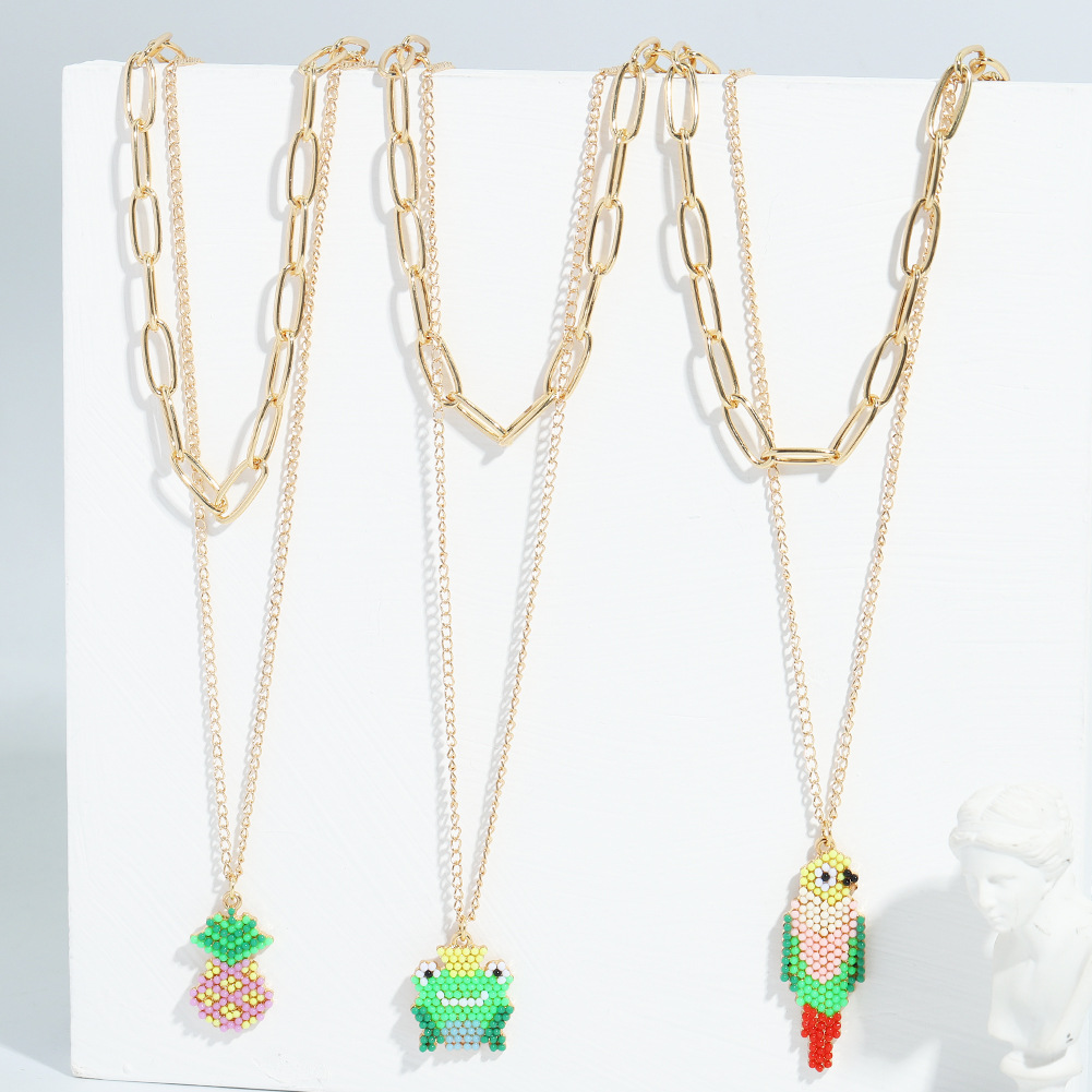 Cute Cartoon Animal Pendant Necklace display picture 4