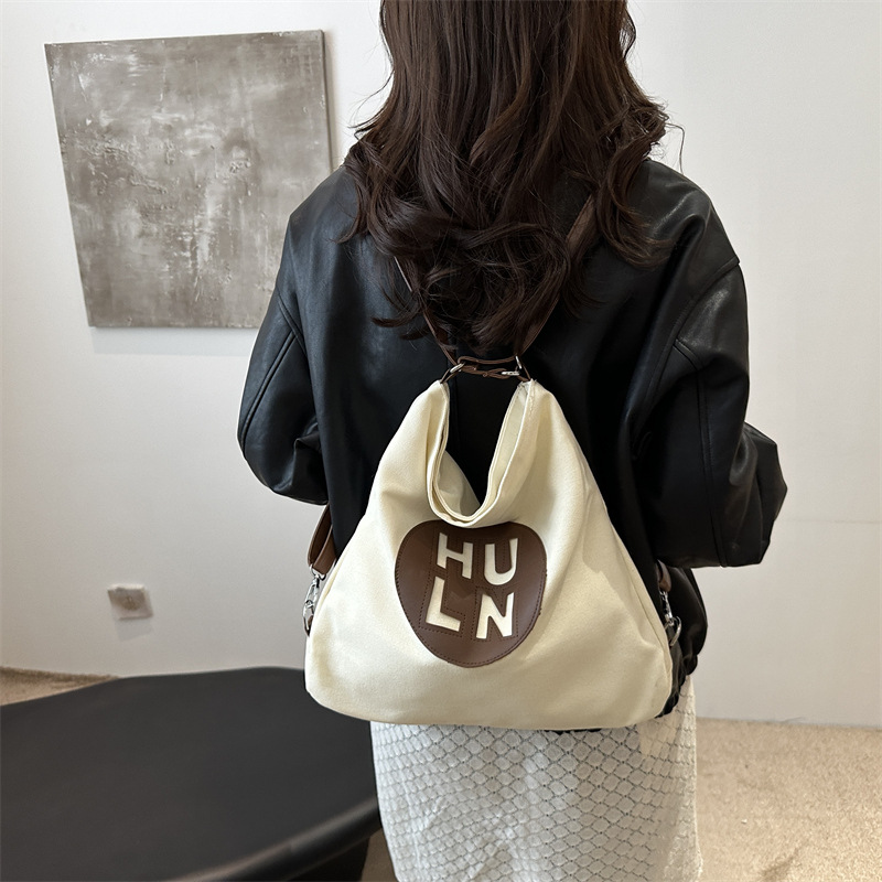 Bolso de hombro de lona casual para mujer Bolso de viaje ligero de gran capacidad Bolso de viaje para clase