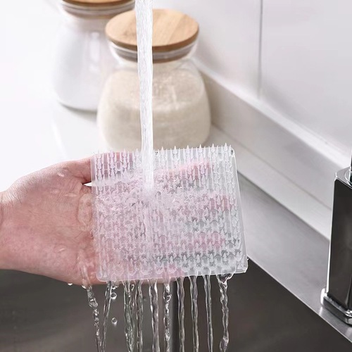 Multi-function fruit and vegetable brush silicone dishwashing brush household vegetable washing brush food-grade non-stick oil cleaning kitchen-specific brush