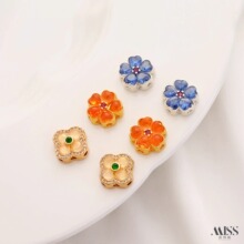 18K����ɫ��ʯ�һ����������N���~�ݙѻ��D�\��diy�Ʒ���