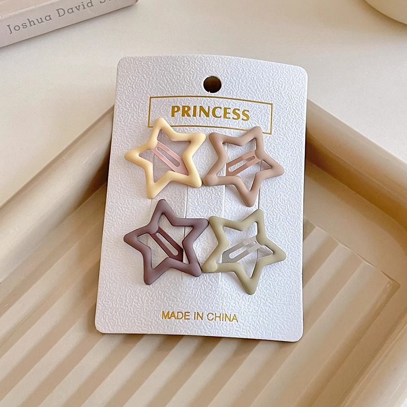 Dopamina de color estrellas amor clip de cabello de la niñez clip de fránta clip de cabello BB clip de cabello adorable joyas de cabello