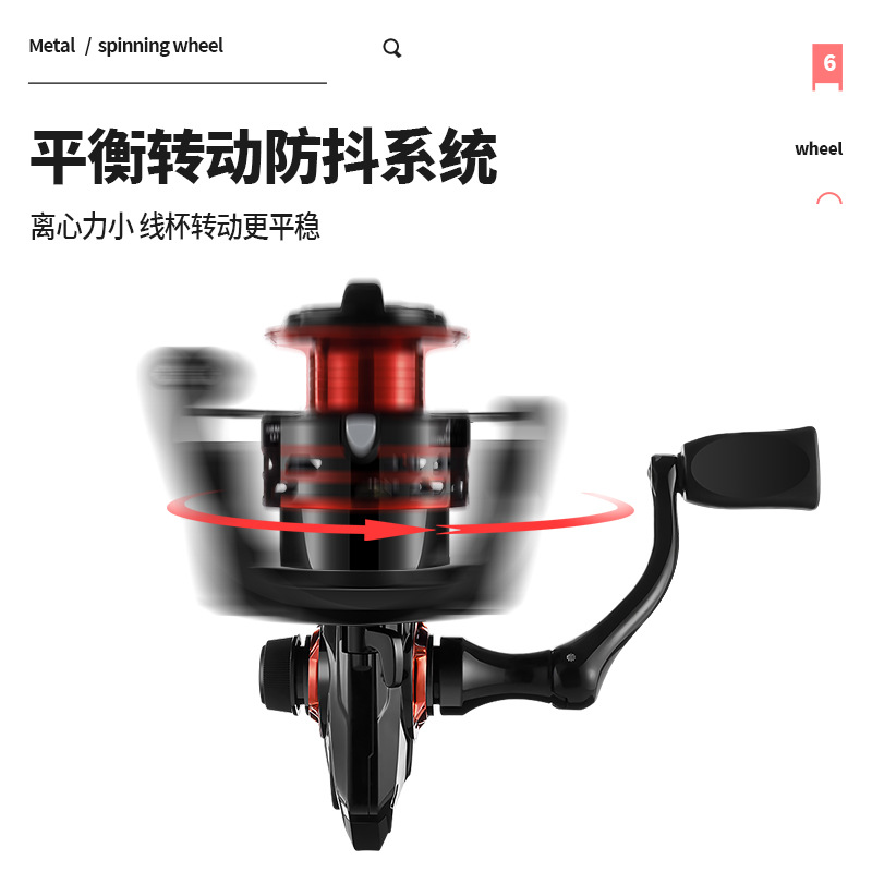 Rueda de pesca de metal rueda giratoria carrete de pesca mar rueda de varilla ancla rueda de pesca de largo alcance rueda de pesca engranaje de pesca al por mayor