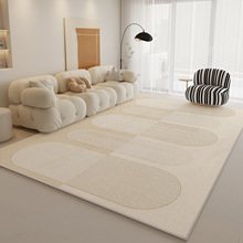 奶油风地毯客厅防水免洗可擦茶几沙发加厚高级圈绒印花可机洗地垫