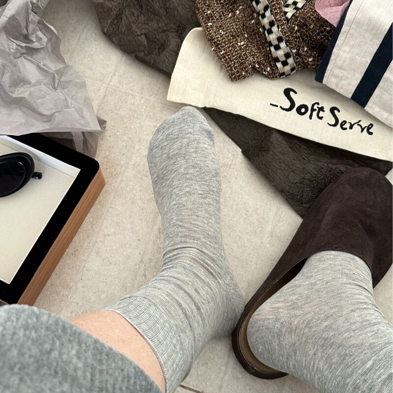 Nanye Relaxation Boken Shoes Wear a Spring and Summer Thin Cotton Breathable Elastic Medium Long Barrel Boneless Pile