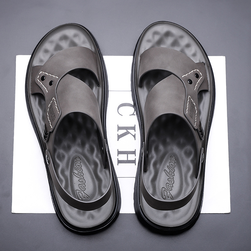 Men's Non-slip Soft Thick Sole Sandals For Beach And Driving_voghion.com