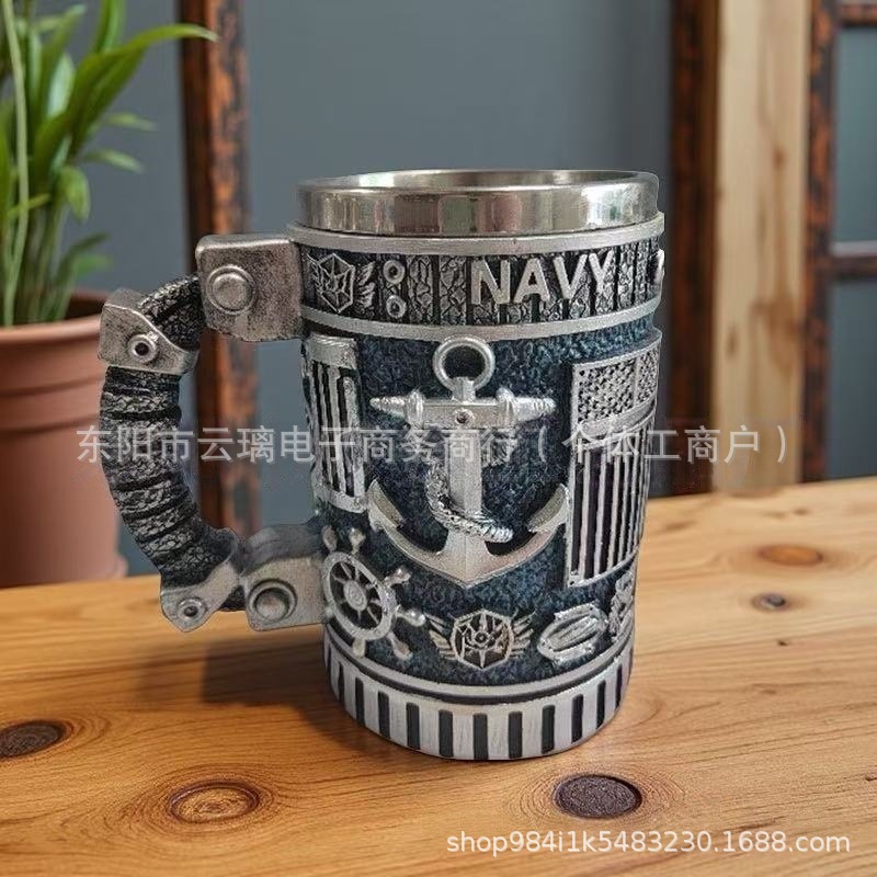 Nuevos productos de taza transfronteriza, estaciones independientes, nuevos productos de resina de barra irlandesa con forro interno, adornos de taza