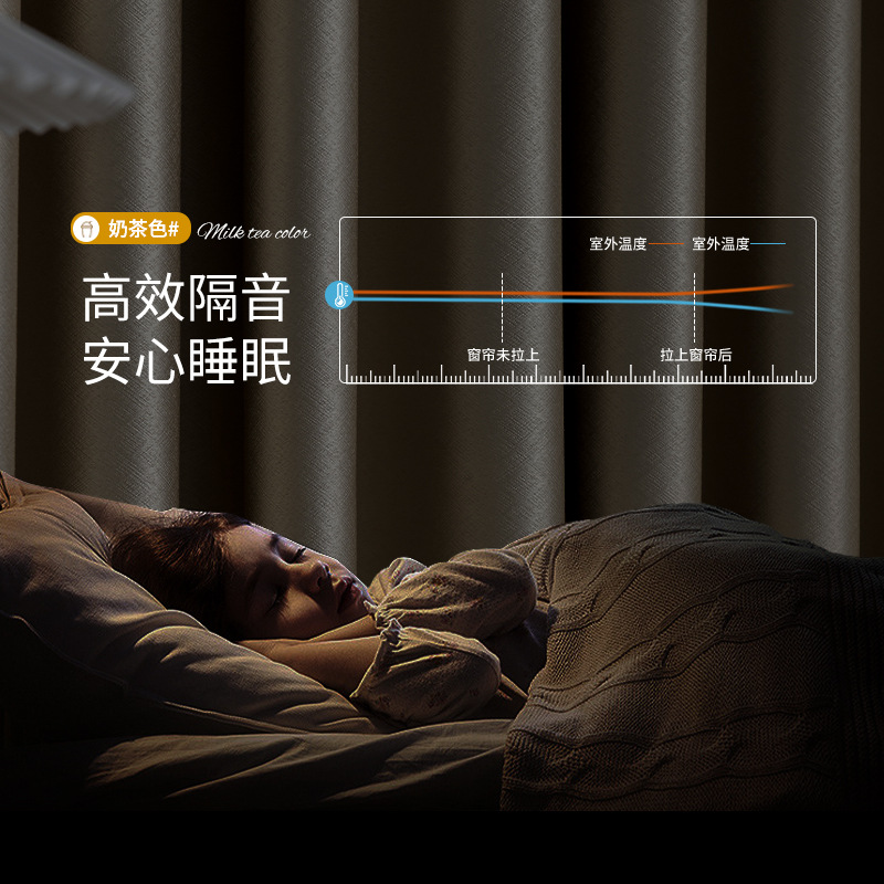 Fábrica directa de cortinas de protección de luz completa cortina de Praga dormitorio sala de estar aislamiento acústico aislamiento térmico cortina de protección de luz Keqiao relámpago personalizado