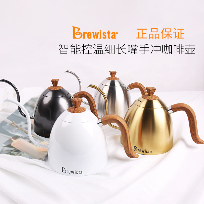 Brewista 스테인레스 스틸 프로 싱글 제품 긴입 핸드 커피 포트 0.7L 용 얇은 입 긴목 인덕션 쿠커