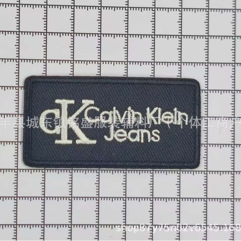 ck布绣标服装辅料标标包包帽子DIY装饰标童装百搭可水洗布标ins风|undefined