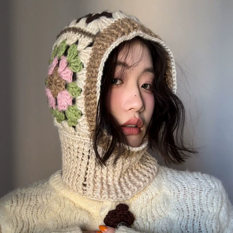 Зимняя crochet handmade, теплая вязанная шерстяная шарф, корейский стиль