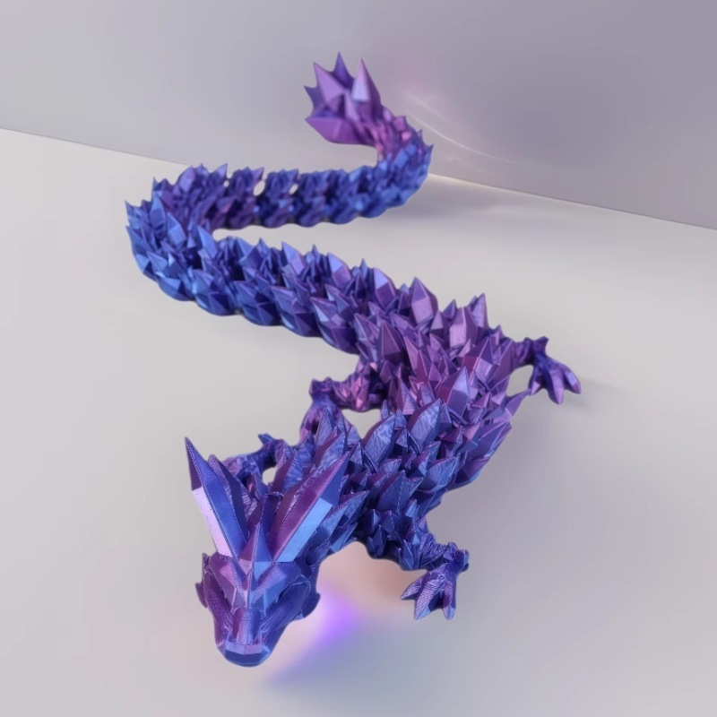 全身関節が可動するトレンディな 3D プリントクリスタルドラゴンフィギュア、クロスボーダーおもちゃ、工芸品、中国のドラゴン卸売|undefined