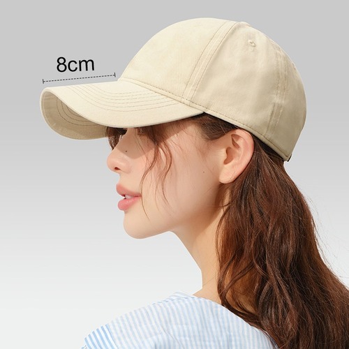 Summer and Autumn Adjustable Hard Top Baseball Cap Men Sun Protection Hat Cotton Duck Bill Hat Korean Style Hat for Women