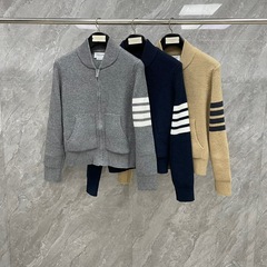 メーカー直営TB秋冬新作学院風四バーストライプ立襟メリヤスカーディガン