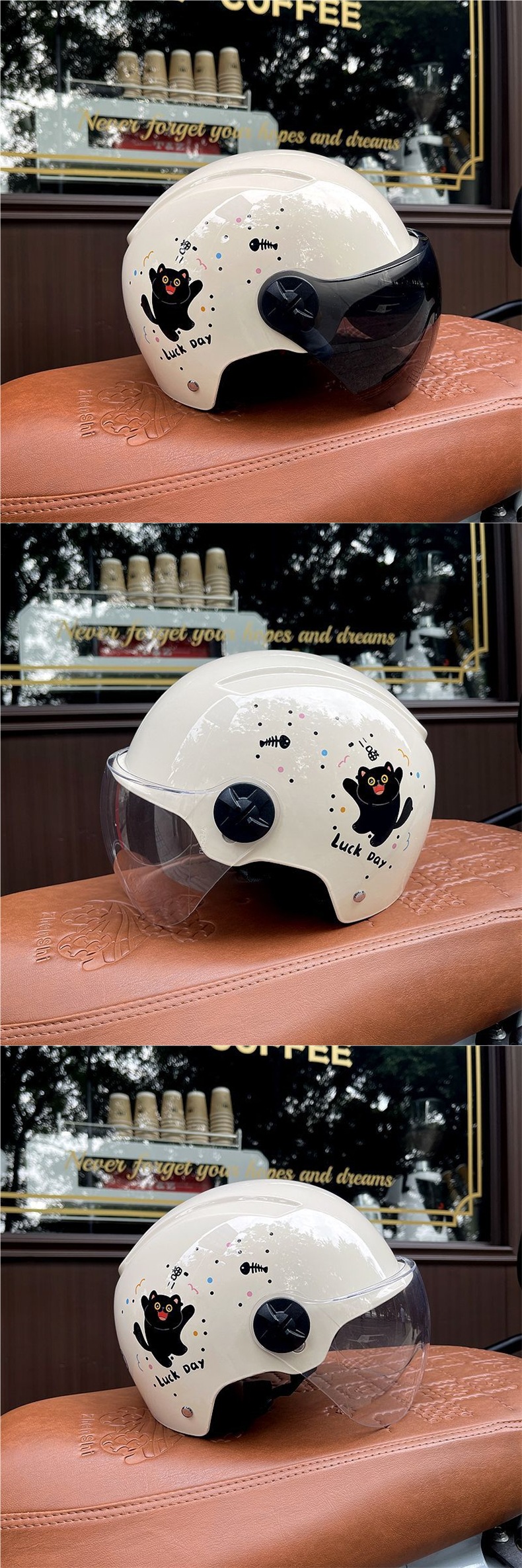 3C Certified Electric Vehicle Helmet Women's Electric Bicycle Hat Motorcycle Half Helmet