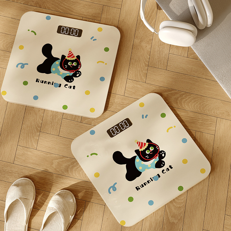 Polka dot party cat electronic scale-square rechargeable model