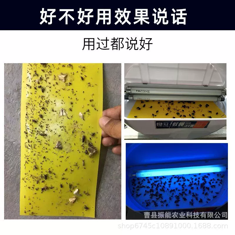 灭蝇纸灭蝇灯灭蚊灯粘纸粘捕式粘贴粘苍蝇纸沾蝇纸板粘虫板驱蚊