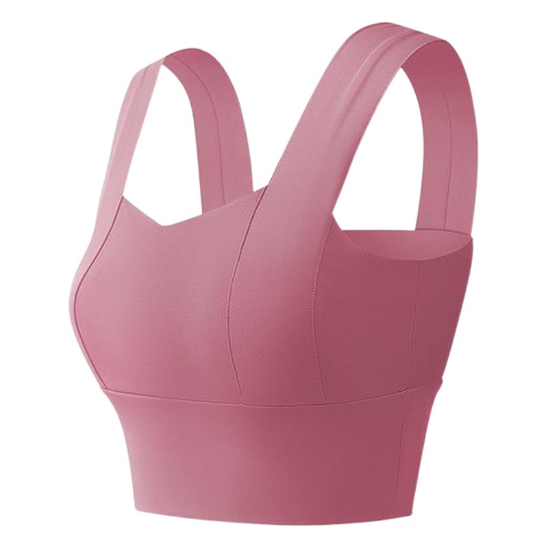 Juyitang delgada correa de hombro ancha fija de las mujeres corriendo fitness yoga de alta resistencia a prueba de golpes de una pieza ropa interior deportiva