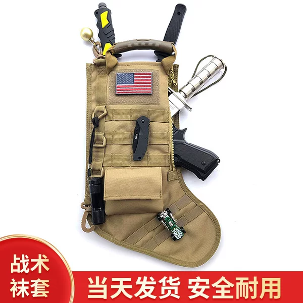 Tactical MOLLE Christmas Stocking Bag EDC Tool Storage Bag Christmas Stocking Hanging Multi-function Accessories Storage Bag